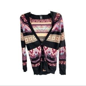Colorful cardigan Sweater Size Small by the brand Nollie.